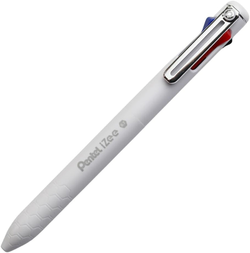 Pentel Caneta Izee 4 Cores 0.7 Corpo Branco Tinta Azul Vermelho Verde e Preto SM/BXC467W