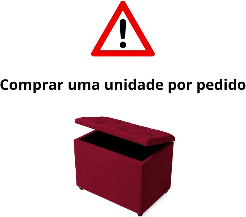 Baú Retangular Guarda Volumes Brinquedos Decoração Assento Quarto Sala (Preto Corino)