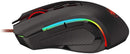 Redragon MOUSE GAMER GRIFFIN PRETO COM LED RGB - M607, UNICO