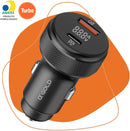 Carregador Veicular Turbo 60W Para Automóvel Carregador de Carro Duas Entradas com Carregamento Super Rápido + Cabo USB-C Premium Compatível Com Dispositivos IOS e Android