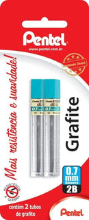 Pentel Grafites Minas 2B 0.7mm 2 Tubos SM/50-2B