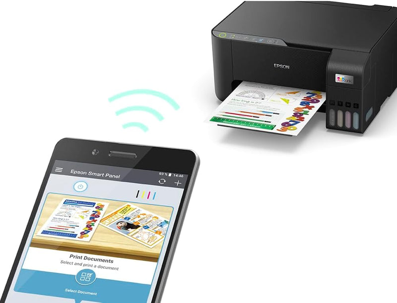 Epson EcoTank L3250 - Multifuncional, Tanque de Tinta Colorida, Wi-Fi Direct, USB, Bivolt, Preto