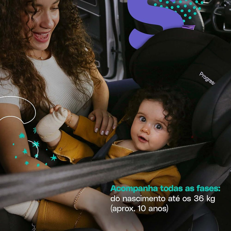 Cosco Kids, Cadeirinha Progress, 0 a 36kg, Preto