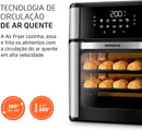 MONDIAL Fritadeira Air Fryer Forno Oven 12L, Preto/Inox, 2000W, 220V - AFON-12L-BI