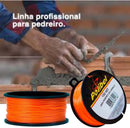 Linha de Pedreiro Laranja Nylon Lisa 100 Metros Polibel