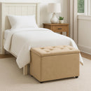 Baú Retangular Guarda Volumes Brinquedos Decoração Assento Quarto Sala (Preto Corino)