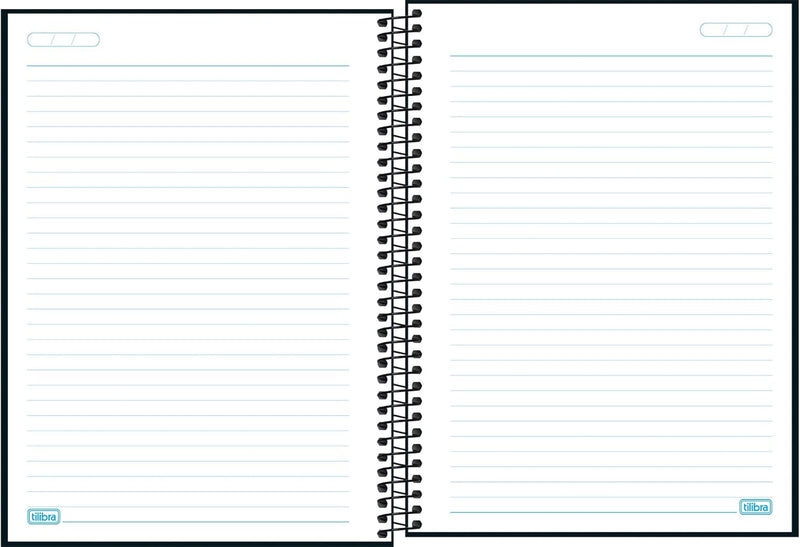 Tilibra 305421 Universitário 10 Matérias Zip - Caderno Espiral, Capa Dura, 160 Folhas, Preto