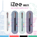 Pentel Caneta Izee 4 Cores 0.7 Corpo Branco Tinta Azul Vermelho Verde e Preto SM/BXC467W
