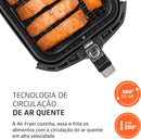 Fritadeira Sem Óleo Air Fryer 5L, Mondial, Preto/Inox, 1900W, 220V - AFN-50-BI