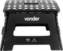 Banqueta Plástica Dobrável, Preta, Altura 220 Mm, Vonder