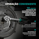 Stels Jogo de Ferramentas 57 Peças 1/4" - Aço Cromo Vanádio - Catraca 72 Dentes + Acessórios - Caixa Plástica Resistente - Ideal para Mecânica e Reparos Domésticos