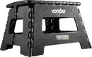 Banqueta Plástica Dobrável, Preta, Altura 220 Mm, Vonder
