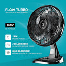 WAP Ventilador de Mesa e Parede 50cm FLOW TURBO, com Tecnologia Silenciosa e Econômica, 8 Pás e 3 Velocidades, 180W 220V